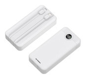 Torima TRM-1025 20000 mAh Hızlı Şarj Dijital Göstergeli USB Çoklu Kablolu Powerbank Beyaz
