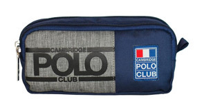 Cambridge Polo Club Lacivert Düz Bez Bölmeli Çift Gözlü Dikdörtgen Cüzdan Kalemlik