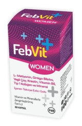 Febvit Women Aromasız Yetişkin Vitamin 60 Adet Kapsül