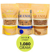 Mom's Natural Foods Muzlu-Cevizli Yaban Mersinli Yer Fıstıklı Granola 3x360 gr