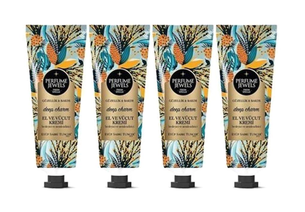 Eyüp Sabri Tuncer Perfume Jewels Deep Charm Zeytinyağlı Shea Yağlı Tüm Ciltler İçin El Kremi 4x50 ml