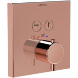 Artema AquaHeat A4274629 Pirinç Aç Kapa Dereceli Ankastre Kare Banyo Bataryası Bakır