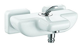 Eca Novita 104102447 Krom Çift Delikli Aç Kapa Ankastre Solo Banyo Bataryası Beyaz