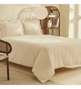 Karaca Home Home Fierra Pamuk 200x220 cm Düz Çift Kişilik Nevresim Takımı Bej
