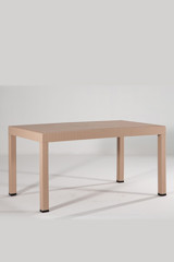 Sandalie Camsız Dikdörtgen Rattan 90x150 cm Kahverengi Bahçe Masası