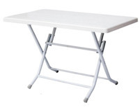 Masacı Home Modern Katlanabilir Dikdörtgen Plastik 70x120 cm Beyaz Bahçe Masası