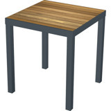 Aluseat Iroko Kare Ahşap - Alüminyum 70x70 cm Siyah Bahçe Masası