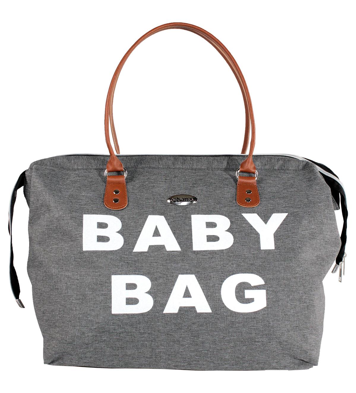 Babymol Baby Bag Su Geçirmez Paraşutsoft Bebek Omuz Çantası Gri