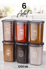 Kitchen Life Square Kare Plastik 6'lı