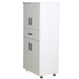 Bengi Ticaret 13633 4 Kapaklı 4 Raflı Çok Amaçlı Dolap Beyaz 130x56x35 cm