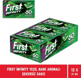 First Infinity Yeşil Naneli Şekersiz Sakız 12 Adet