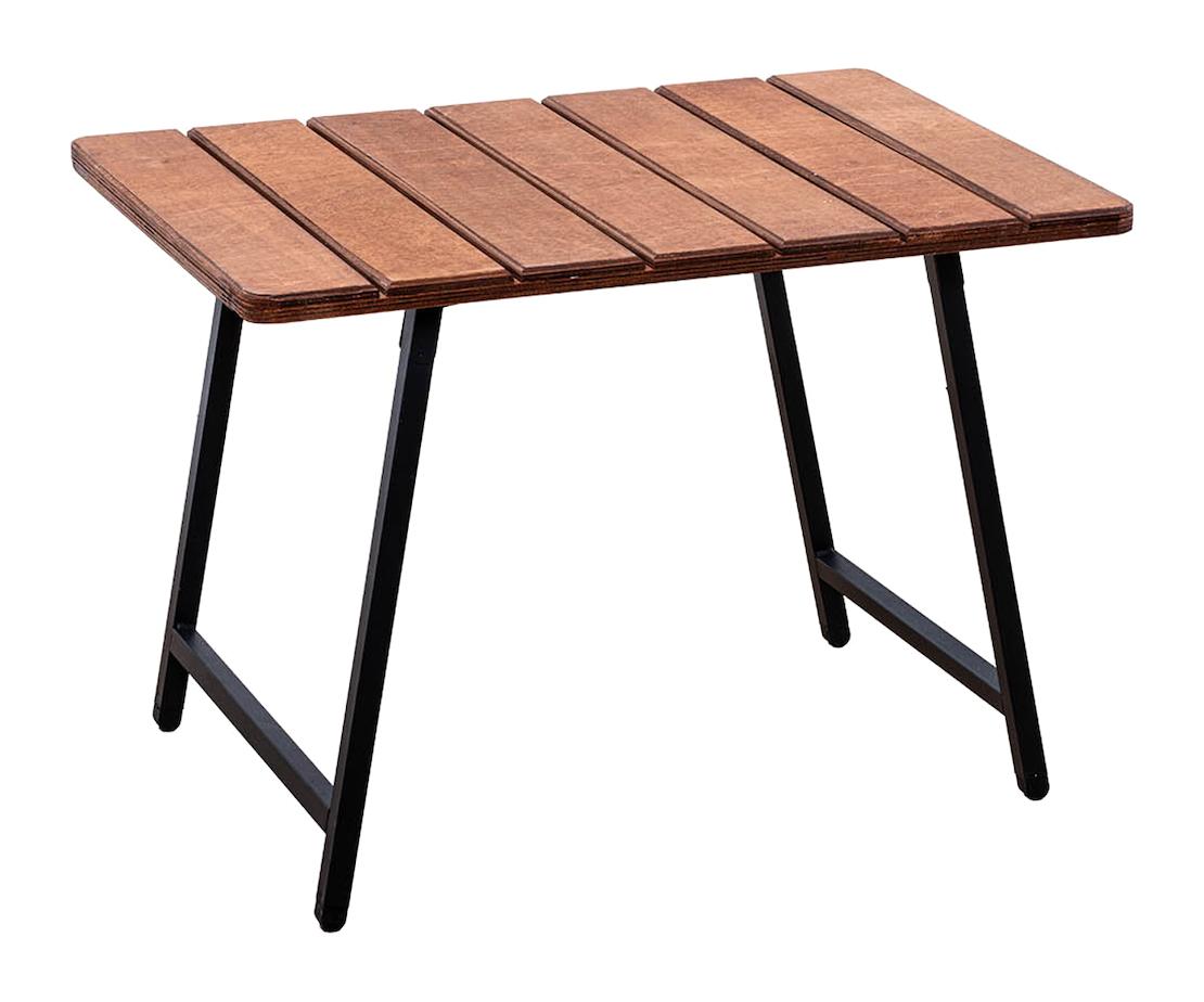 Argeus 70 cm x 50 cm Dikdörtgen Ahşap Kahverengi Kamp Masası