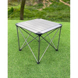 Campout 50 cm x 50 cm Çantalı Kare Alüminyum Gri Kamp Masası