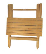 Woodenka Wooden 60 cm x 60 cm Kare Ahşap Kahverengi Kamp Masası