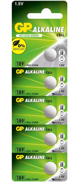 GP LR54 1.5 V Alkalin Düğme Pil 5'li