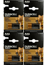 Duracell LR03 1.5 V 2400 mAh Alkalin AAA / İnce Kalem Pil 4x2'li