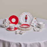 Karaca New Year 20 Parça 4 Kişilik Çok Renkli Desenli Bone China Kahvaltı Takımı
