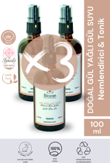 Bioran Sprey Gül Yağlı Gül Suyu 3x100 ml