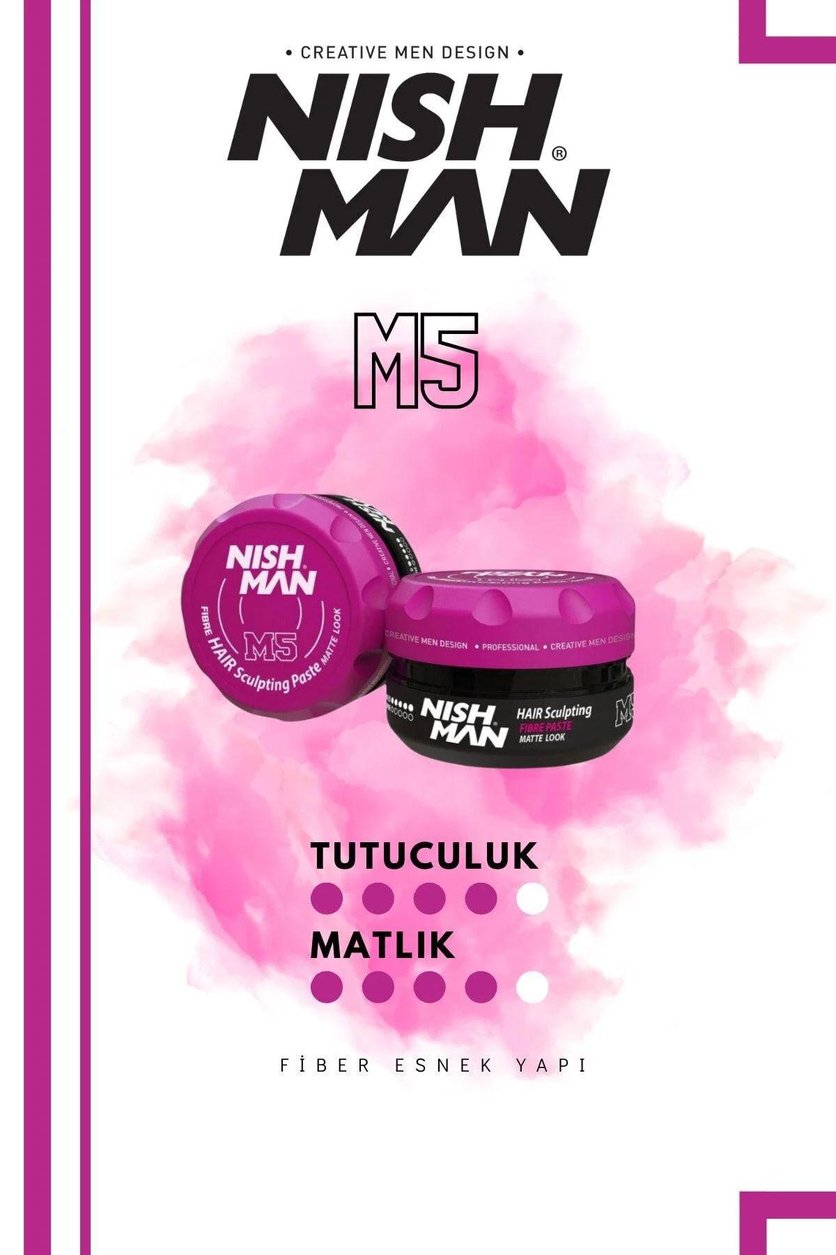 Nishman M5 Mat Krem Orta Su Bazlı 100 ml Wax