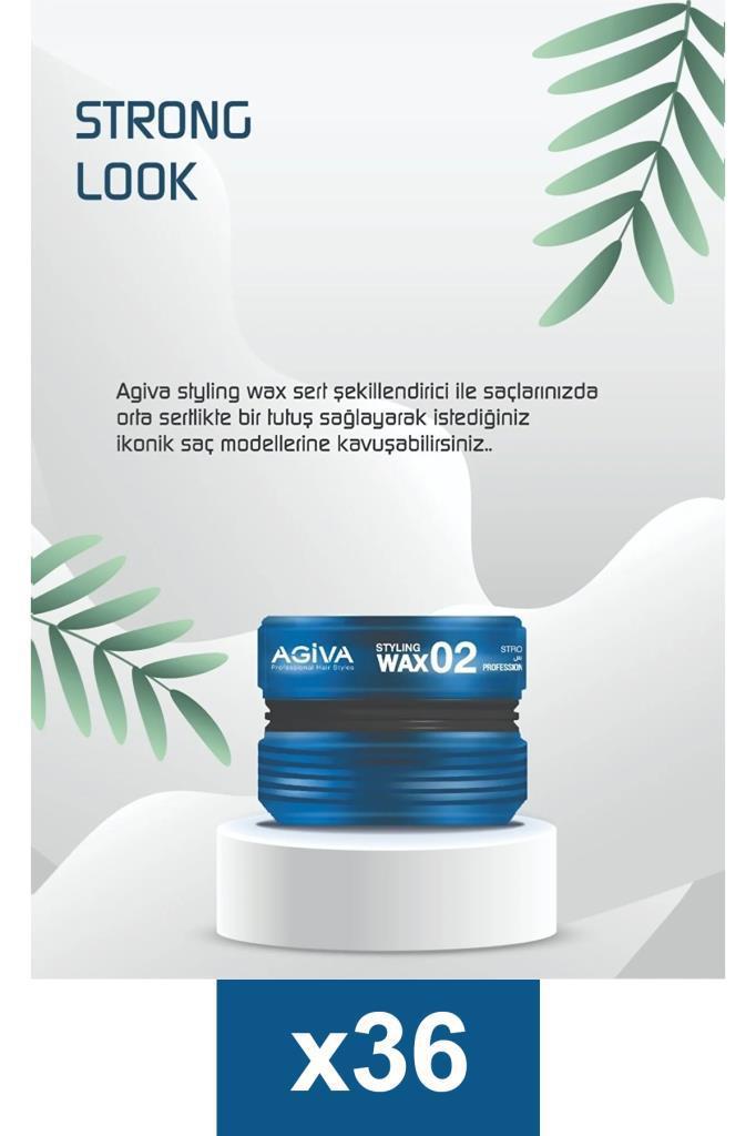 Agiva 02 Blue Parlak Krem Sert Balmumu 36x175 ml Wax