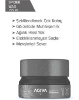 Agiva Styling Spider Effect 10 Parlak Krem Orta Balmumu 155 ml Wax