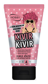 Hobby Kıvır Kıvır Bukle Bukle Doğal - Parlak Jel Sert Bitkisel Keratin 150 ml Jöle