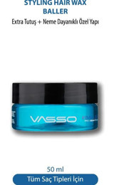 Vasso Aqua Baller Parlak Krem Ekstra Sert Keratinli 50 ml Wax