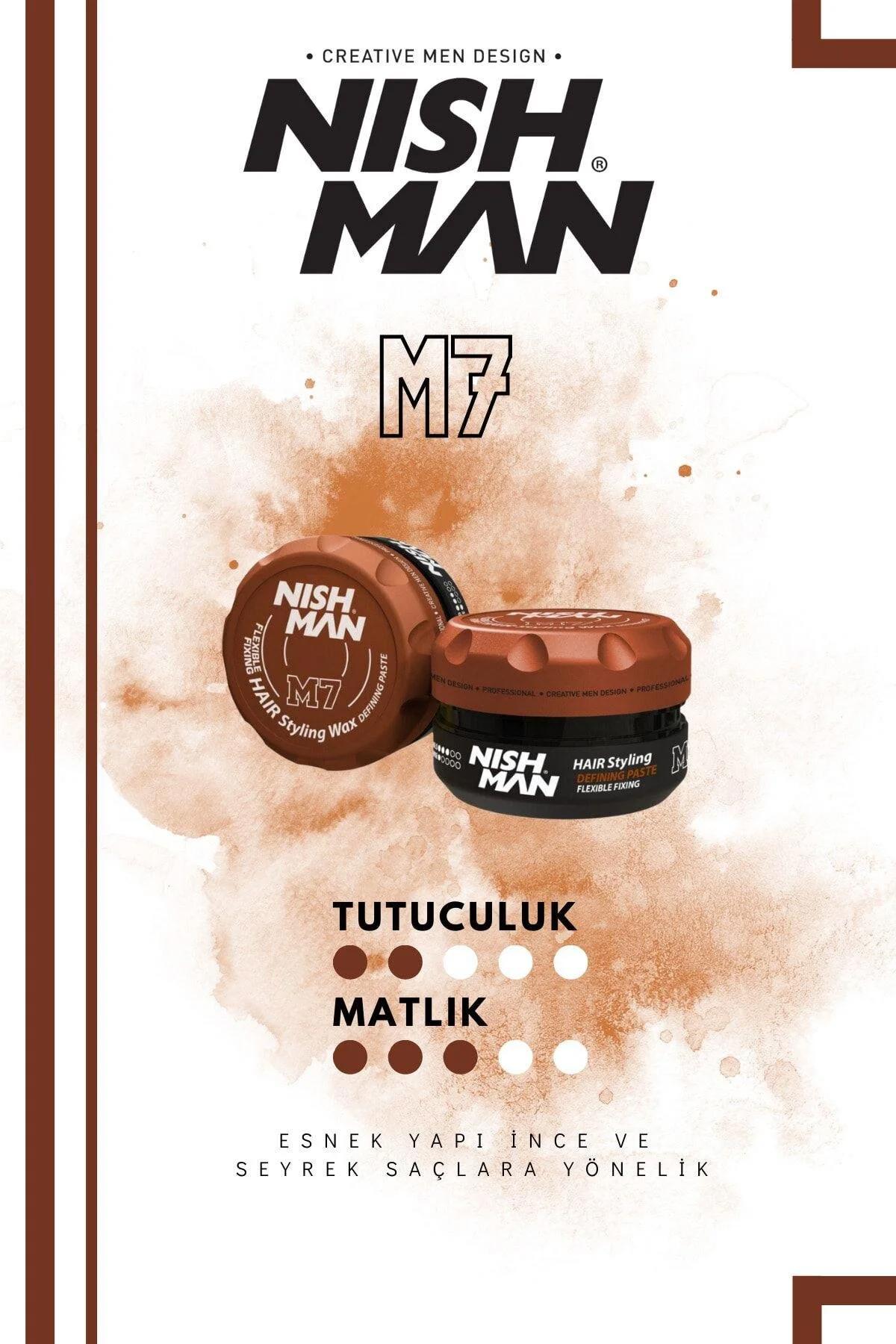 Nishman M7 Mat Krem Orta Su Bazlı 100 ml Wax