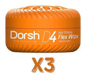 Dorsh D4 Flex Doğal - Parlak Krem Orta Balmumu 3x150 ml Wax