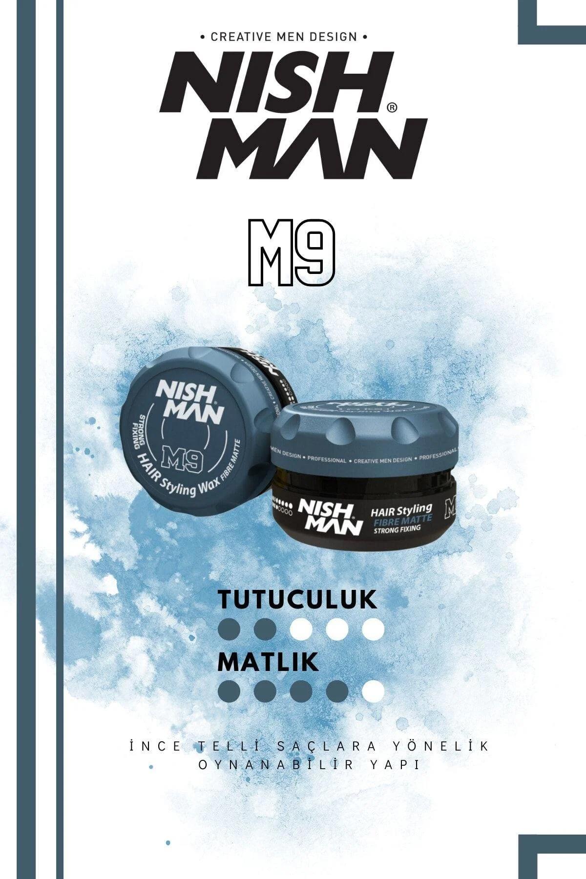 Nishman M9 Mat Krem Ekstra Sert Su Bazlı 100 ml Wax