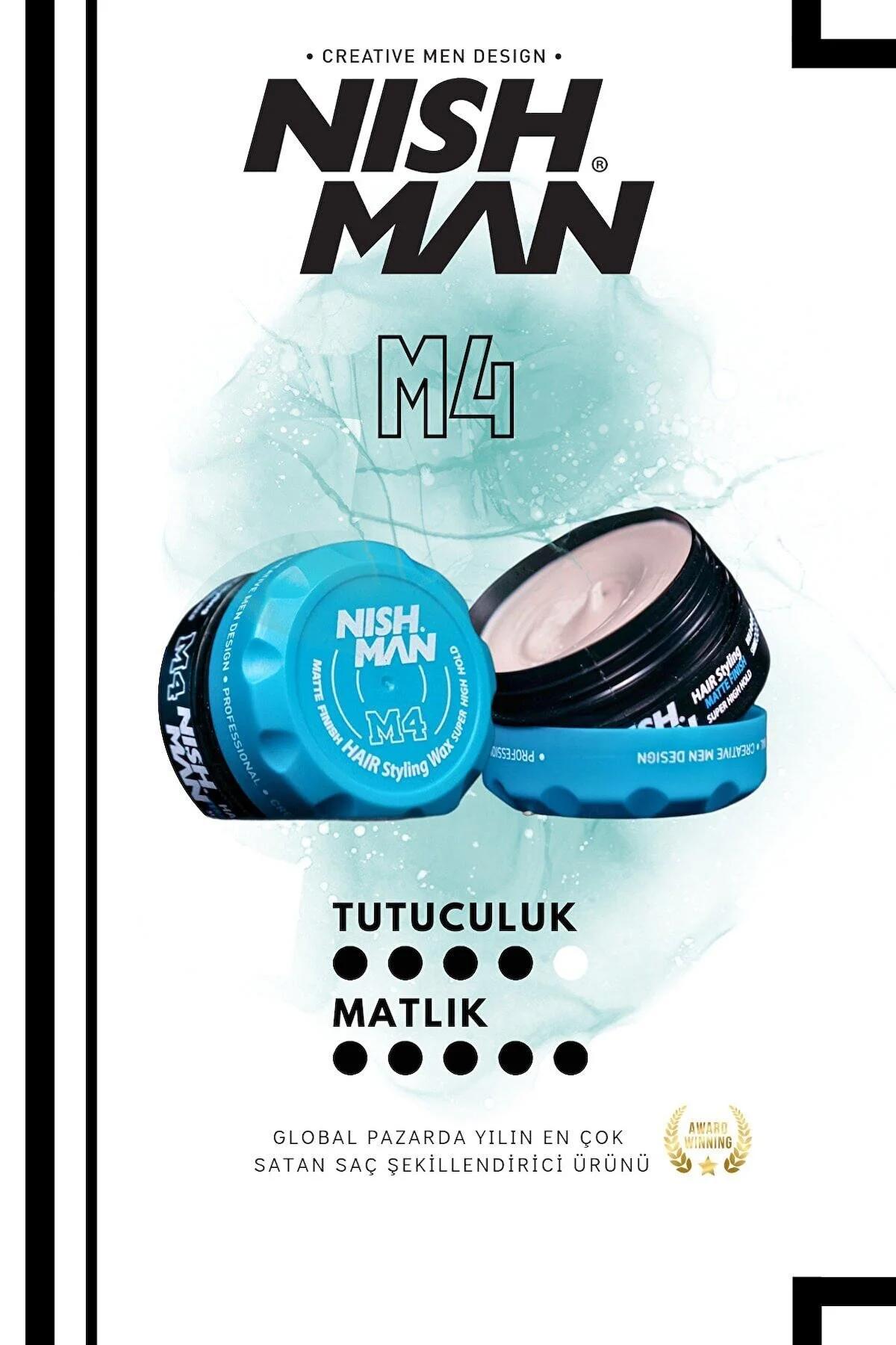 Nishman M4 Mat Krem Hafif Su Bazlı 100 ml Wax