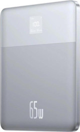 Baseus 12000 mAh Hızlı Şarj Dijital Göstergeli Type C Çoklu Bağlantı Powerbank Gri