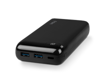 Ttec 2BB186 20000 mAh Hızlı Şarj Dijital Göstergeli USB A & USB C Çoklu Bağlantı Powerbank Siyah