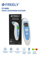Freely FC-IR400 Hem Kulaktan Hem Alından Temassız Dijital Kulak İçi Çocuk-Yetişkin Ateş Ölçer