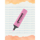 Penmark HS-505 5'li Pastel Pembe Kesik Uçlu Fosforlu Kalem Seti