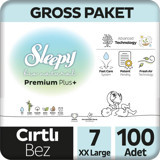Sleepy Bio Natural 7 Numara Organik Cırtlı Bebek Bezi 100'lü