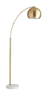 Visente Home Tekli Metal Ayaklı Tek Ayak Deve Boynu Lambader Gold