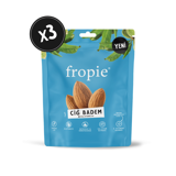 Fropie Çiğ Tuzsuz Organik Glutensiz Tane İçi Badem 3x75 gr