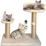 Nursoft Pati Ağacı Oturaklı Oyuncaklı 40 cm Kedi Tırmalama Direği