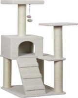 Nursoft NR-0066 Oturaklı Oyuncaklı Merdivenli Katlı Kedi Tırmalama Evi