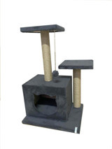 Nursoft NR-0038 Oturaklı Oyuncaklı 72 cm Kedi Tırmalama Evi