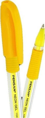 Pensan Neon Jel Tek Renkli 1 mm Sarı Tükenmez Kalem