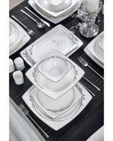 Taç Real Bone Olea Platin 60 Parça 12 Kişilik Yemek Takımı