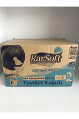 Karsoft 2 Katlı İçten Çekmeli 12'li Rulo Tuvalet Kağıdı