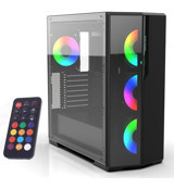 Inca Emg-17Xb RGB 4 Fanlı Siyah Dikey Mid Tower Oyuncu Bilgisayar Kasası