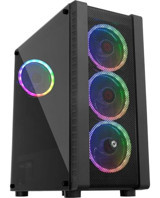Seclife Slc-G7020 RGB Mesh 4 Fanlı Siyah Dikey Mid Tower Oyuncu Bilgisayar Kasası