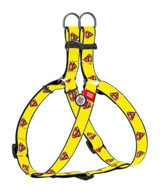 Waudog Collar Superman L İsimli Ayarlanabilir Göğüs H Tipi Köpek Tasması Sarı
