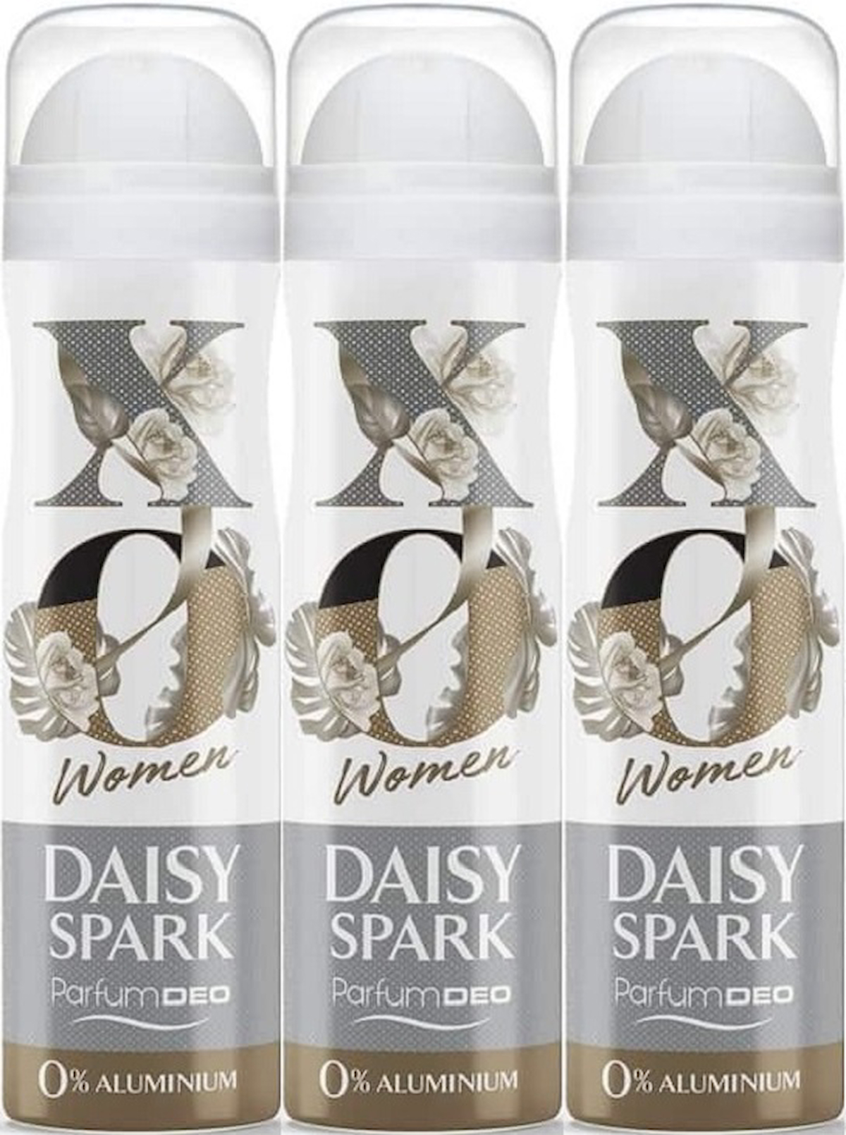 Xo Daisy Spark Pudrasız Ter Önleyici Sprey Kadın Deodorant 3x150 ml