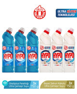 Hyper Hypo Beyaz Sabun-Okaliptus Ferahlığı Konsantre Jel ÇamaşırSuyu 6x750 gr