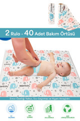 Meleni Baby Tek Kullanımlık 60x100 cm 2x40 Adet Alt Açma Örtüsü